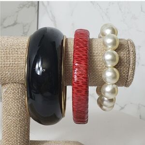 BANGLE BRACELET VARIETY Set of 3 Classic Jewelry Pieces